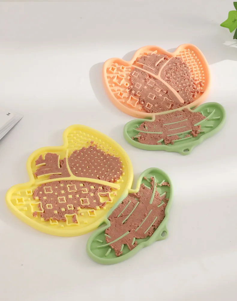 Multi-Function Lick Mat for Pets,Non-Slip Slow Feeder with Divider, Boredom Relief Anti-Choke Dining Mat for Dogs Cats,Dog Mat