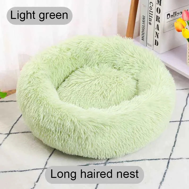 Donut Pet Bed – Calming Round Dog & Cat Bed Soft Plush Cuddler Nest