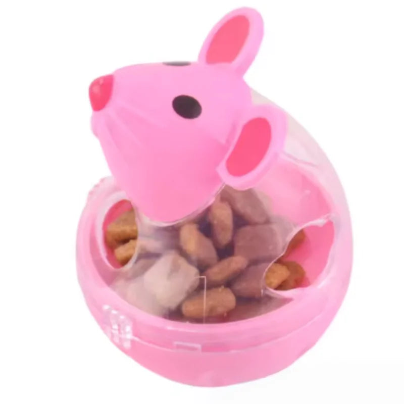 Pet Feeder Cat Toy Mouse Rolling Food Dispenser Bowl with Leakage Feature Funny Training Play Tool for Kittens And Cats Pet Supp