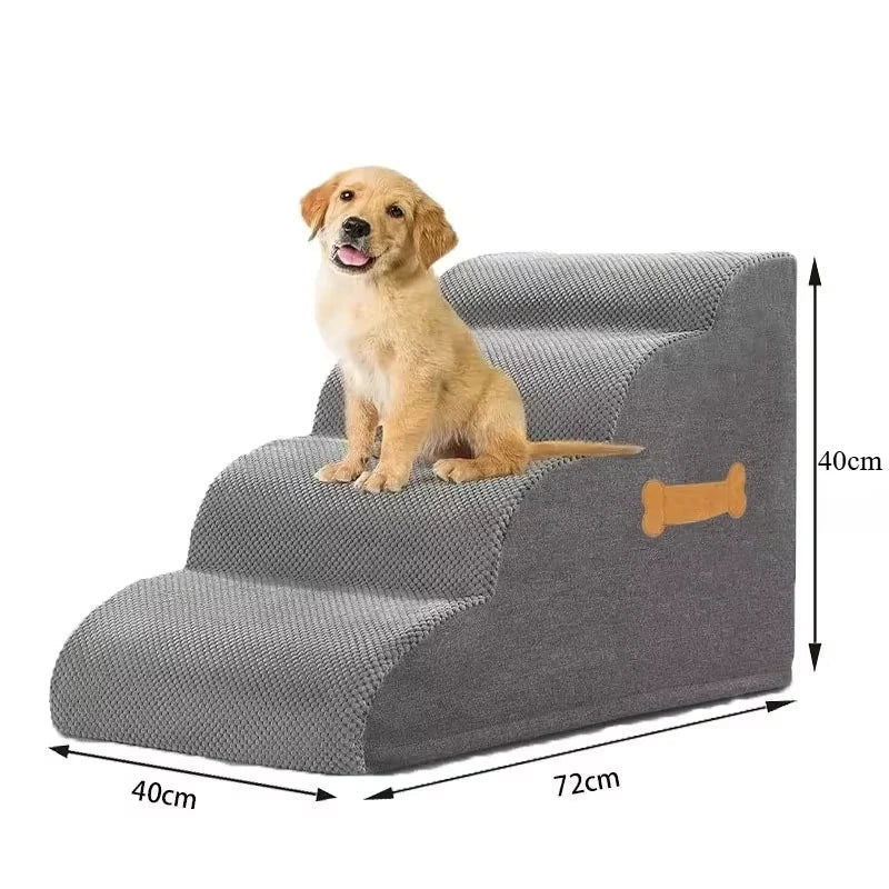 Ladder Dogs Pets Bone Shape Puppy Stairs Beside The Sofa Bed Ramp for Dogs Protecting Pet Joint Safety Stairs for Elderly Dogs