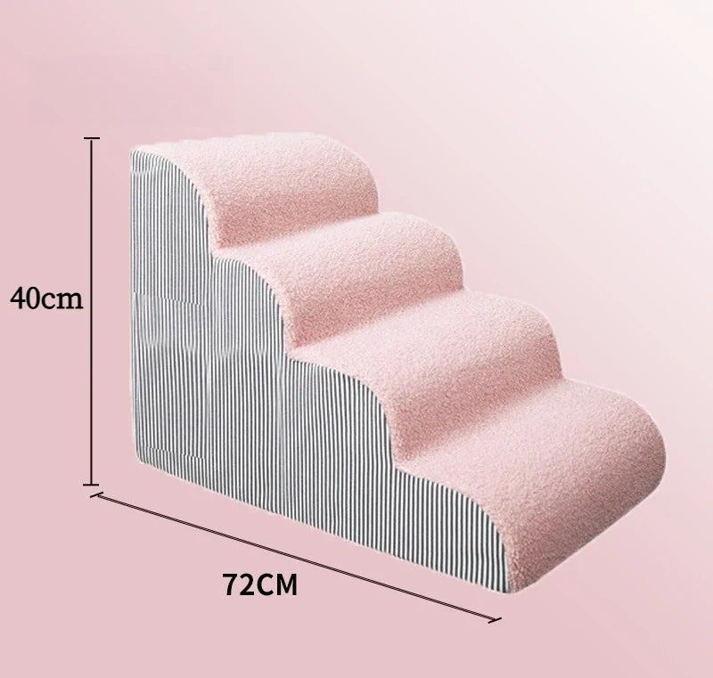 Pet Stairs Ramp Non-Slip Dog Steps for Small Dogs Cats Soft Plush Surface Removable Washable Dog Beds