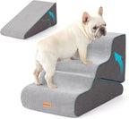 Dog Stairs for Small Dogs 16.5' H, 2 in 1 Transformable 3-Step Pet Stairs and ramp, Dog Steps for Couch (13-20 in) with Durable