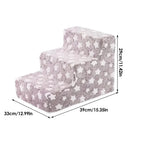 Dog Stairs 3 Steps Dog Stairs Ramp for High Beds Non-Slip Removable Cat Ladder Balanced Climbing Pet Ramp for Sofa Bedroom Chair