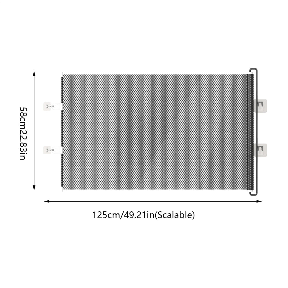 Pet Gate Indoor Retractable Stair Barrier 49 Inch Wide Childproof No Drilling Gate for Kitten Puppy House Yard Garage Patio Deck