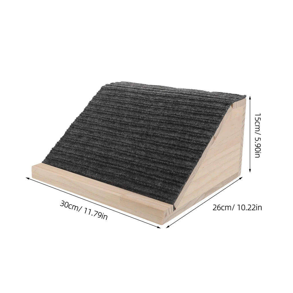 Wooden Pet Ramp for Stairs Indoor Dog Ramp for Small Dogs Cats Senior Pets Puppy Step Support 5.9 Inch Height 154Lbs Capacity