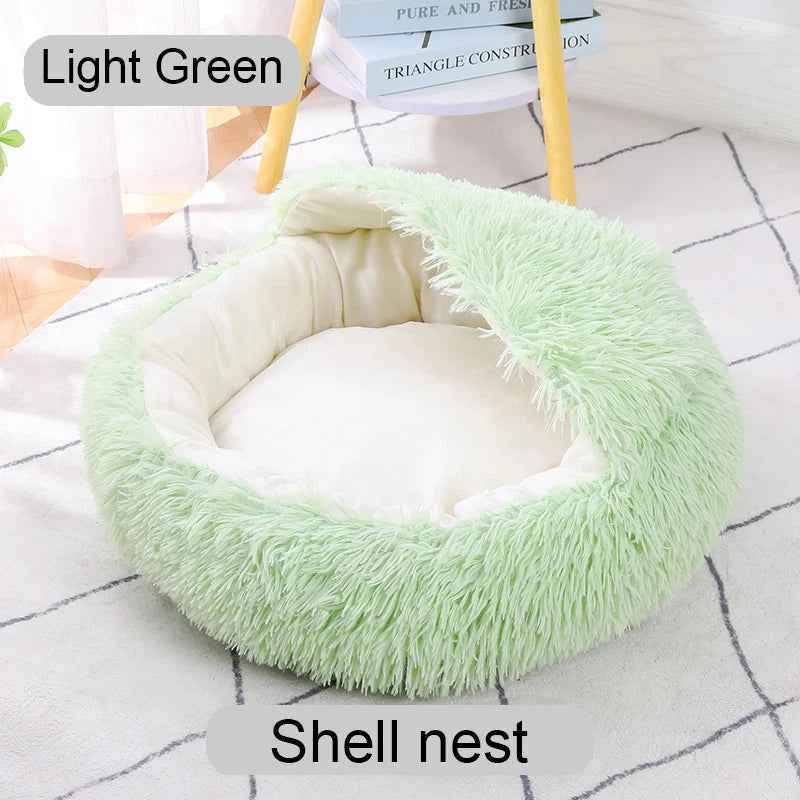 Donut Pet Bed – Calming Round Dog & Cat Bed Soft Plush Cuddler Nest
