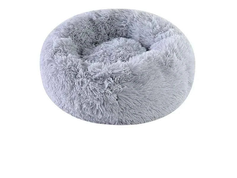 Round pet bed for anxious pets - Plush and calming