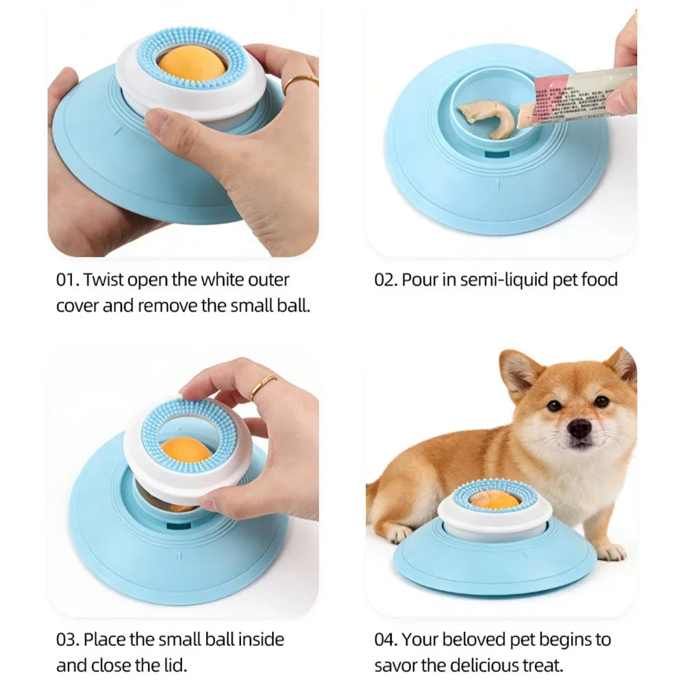 Dog Licking Toy Slow Feeder Interactive Toy Feeding Accessory For Dogs Cat Puppy Kitten Training Supply Food Dispensing Game Box