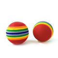 Cat Toy Interactive Ball Toys For Cats Funny Cat Rainbow Balls Kittens Pet Funny Toys Safety Material Pet Toys Creative Cat Teaser Ball Cat Plaything Cat Elastic Ball for Pet