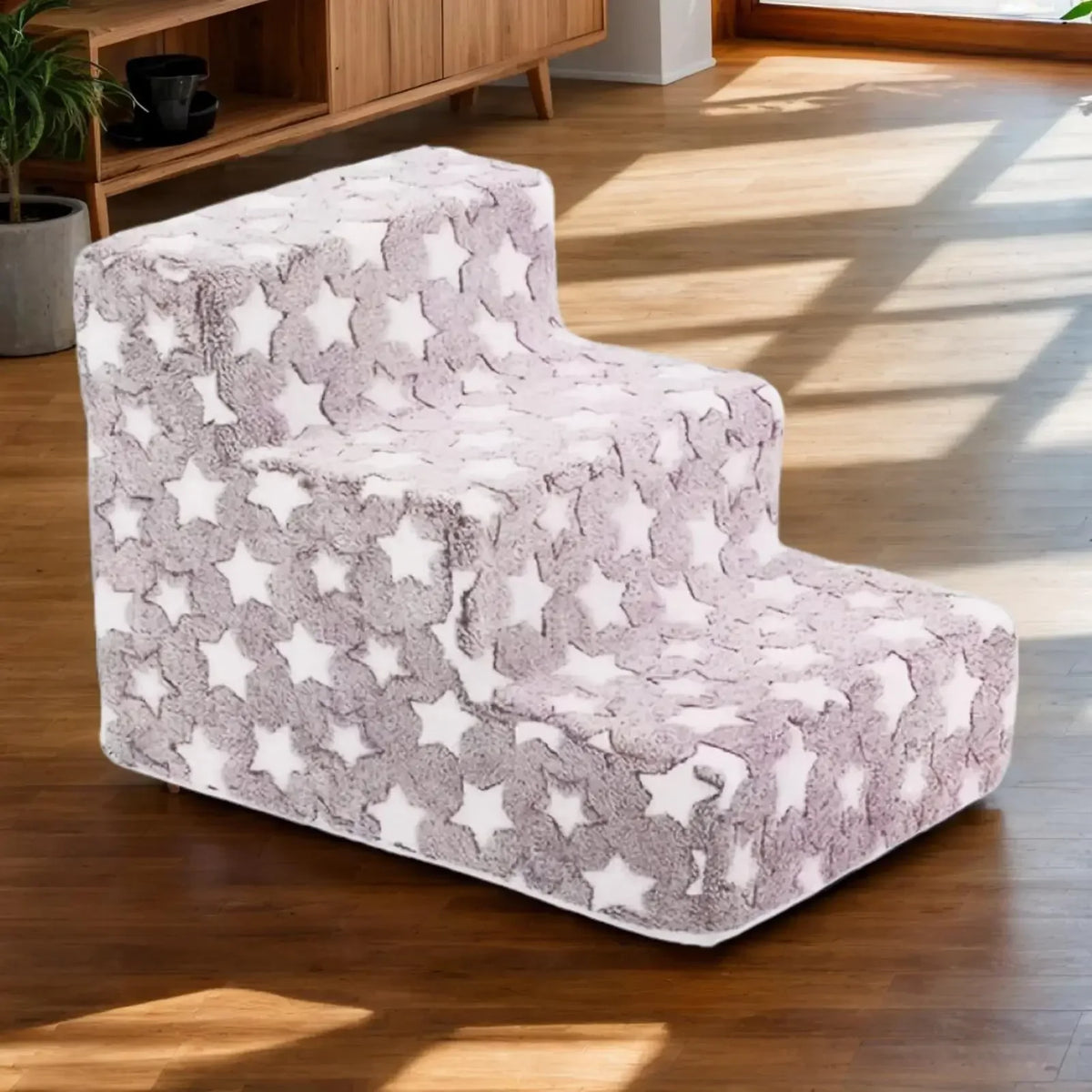 3-Step Dog Stairs with Non-Slip Surface Removable Cat Ramp Sofa Bed Ladder for Easy Climbing in Bedroom And Living Room
