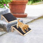 Dog Stair Ramp Compact Wooden Pet Ladder with Traction Mat Safe Climbing for Small Pets Bed Couch Car