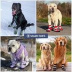 Dog Rainboots Waterproof Dog Shoes for Medium to Large Dogs Non Slip Dog Booties and Paw Protectors - 4PCS Doggie Hiking Boots