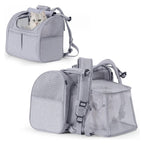Expandable Pet Backpack Carrier with Breathable Mesh for Cats Small Dogs Puppies Backpack Portable Pet Carrier for Travel Hiking