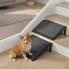 Dog Ramp for Stairs – Non-Slip Pet Steps with Locked-in Carpet & Iron Frame, Helps Senior Dogs & Small Breeds Climb Safely (2-Pa