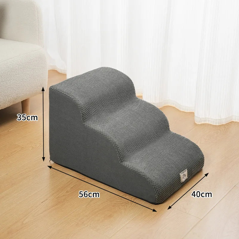 New Detachable and Washable Pet 2-4 Tiered Non Sliding Dog Staircase Suitable for Bed Edge Sofa Pet Stairs for Dogs Dog Ramp
