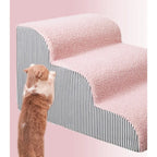 Pet Stairs Ramp Non-Slip Dog Steps for Small Dogs Cats Soft Plush Surface Removable Washable Dog Beds