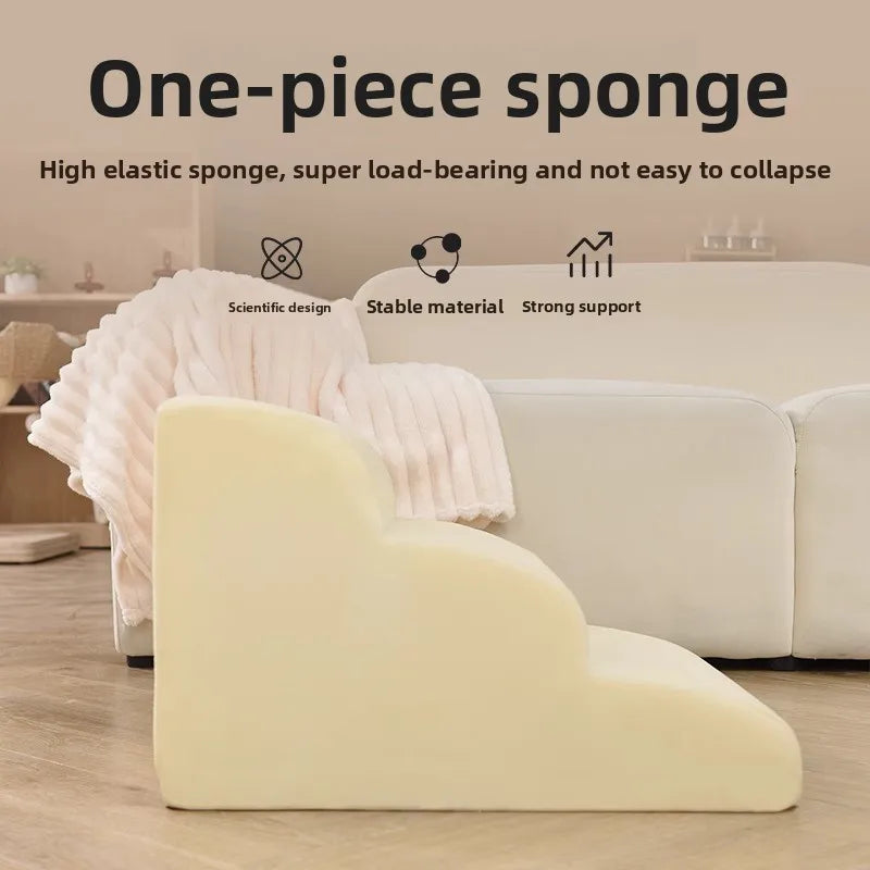 New Detachable and Washable Pet 2-4 Tiered Non Sliding Dog Staircase Suitable for Bed Edge Sofa Pet Stairs for Dogs Dog Ramp