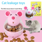 Pet Feeder Cat Toy Mouse Rolling Food Dispenser Bowl with Leakage Feature Funny Training Play Tool for Kittens And Cats Pet Supp