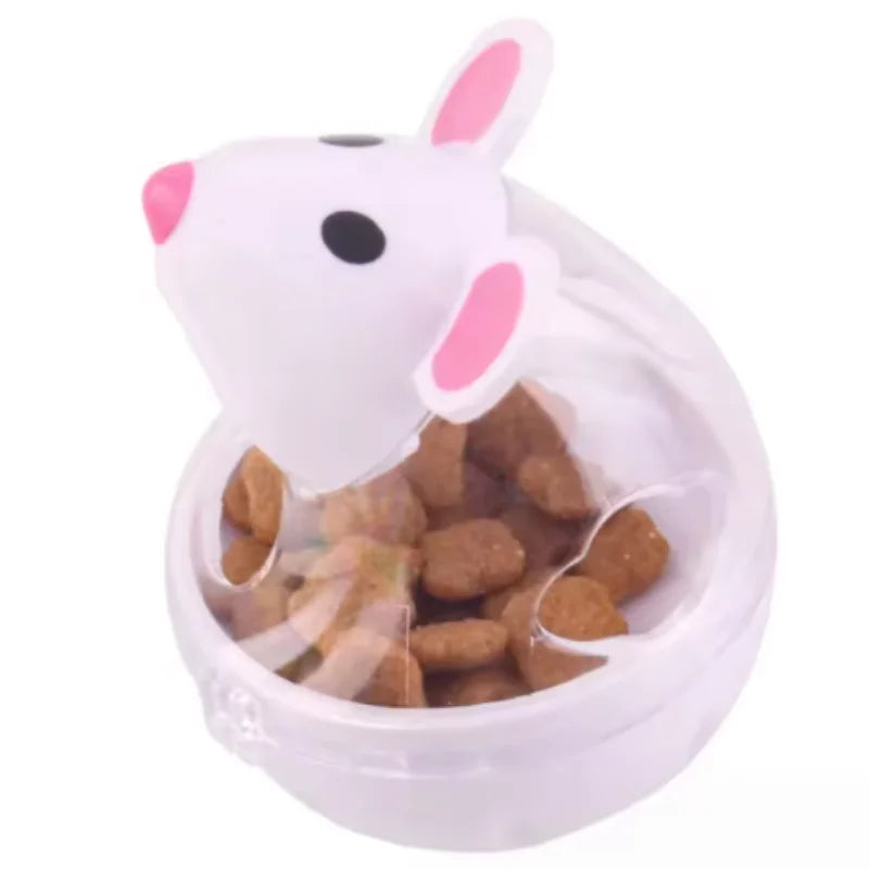 Pet Feeder Cat Toy Mouse Rolling Food Dispenser Bowl with Leakage Feature Funny Training Play Tool for Kittens And Cats Pet Supp