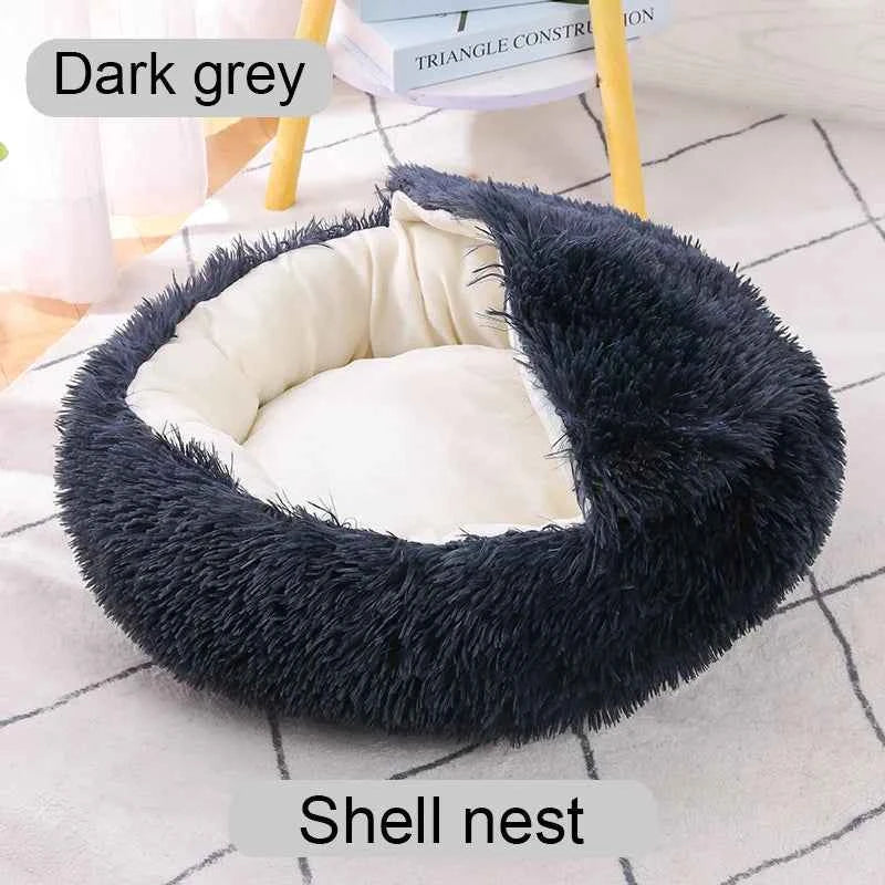 Donut Pet Bed – Calming Round Dog & Cat Bed Soft Plush Cuddler Nest
