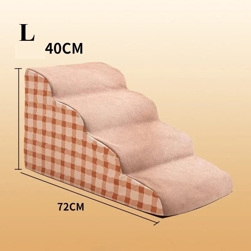 Pet Stairs Ramp Non-Slip Dog Steps for Small Dogs Cats Soft Plush Surface Removable Washable Dog Beds