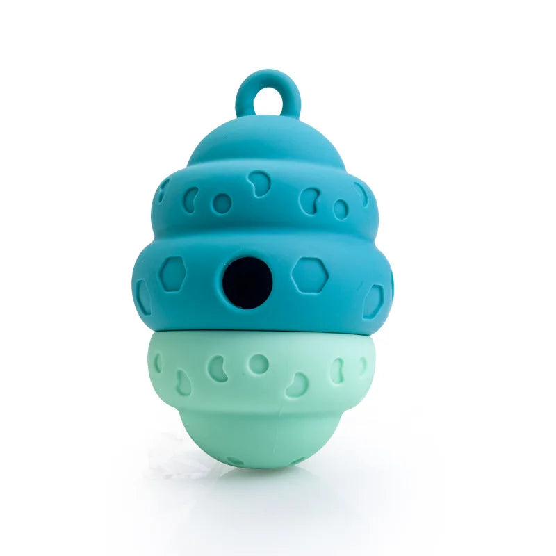 1pc Elastic Slow Feeder Pet Toy, Honeycomb-Shaped Rolling Food Dispenser for Cats, Dog Toy ,Dog Accessories, Pet Products