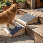 Wooden Pet Step Ramp Joint Protection Anti-Slip Dog Stair Single Step Pet Ramp Strong Wood Construction for Elderly Animals