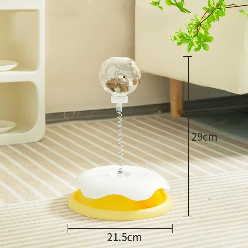 Indoor Cat Slow Feeder Toy 360° Rotating Food Dispenser Ball Interactive Puzzle Game to Relieve Boredom  Slow Down Eating