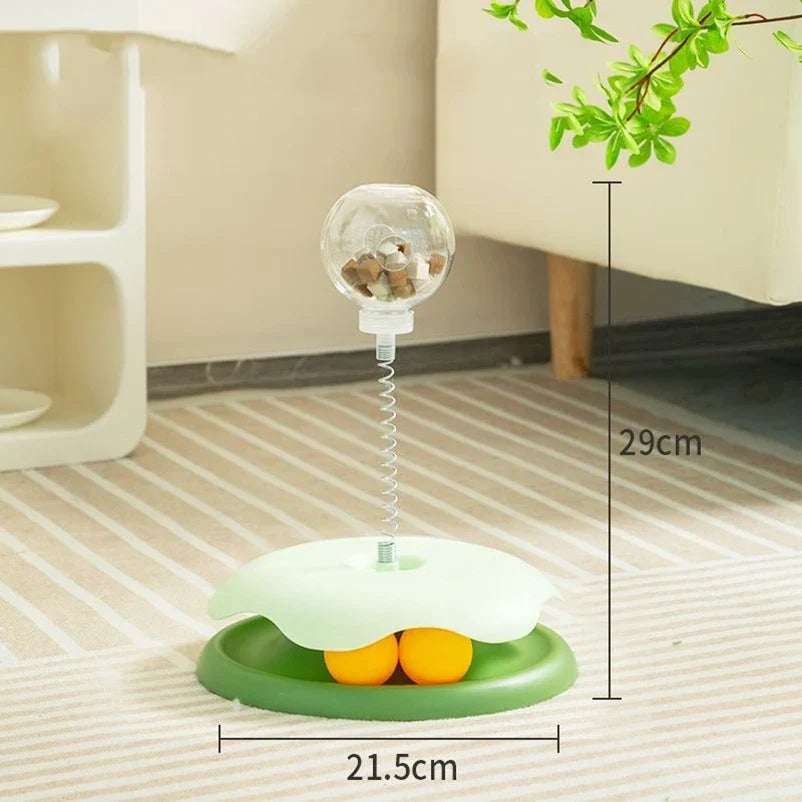 Indoor Cat Slow Feeder Toy 360° Rotating Food Dispenser Ball Interactive Puzzle Game to Relieve Boredom  Slow Down Eating