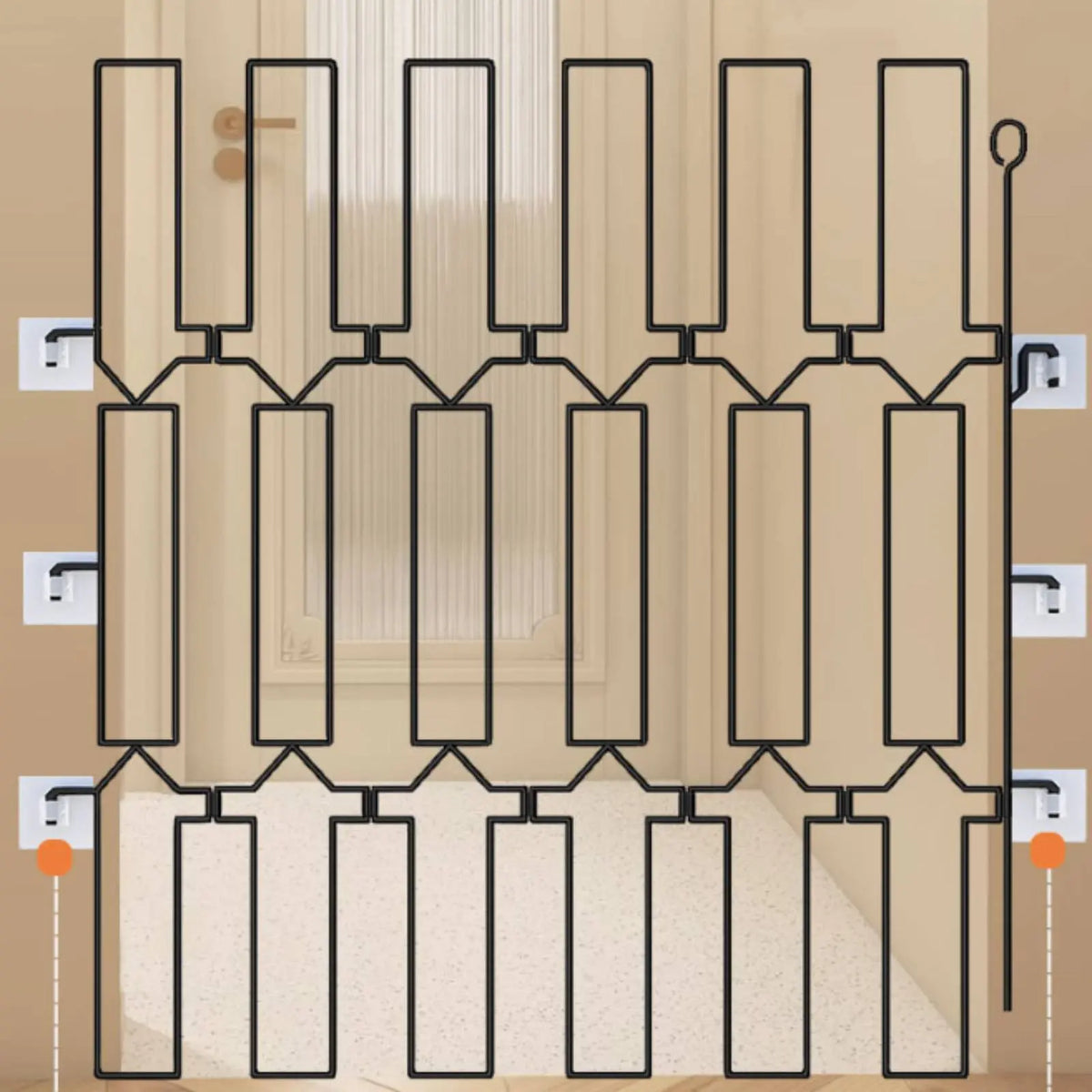 Retractable Pet Gate Adjustable Metal Pet Gate Dog Safety Fence Easy Install Home Barrier Heavy Duty for Dogs, Stairs, Doorway