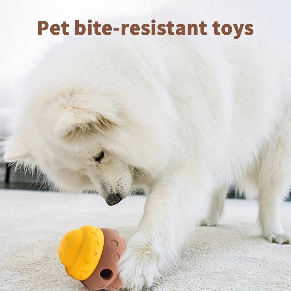 1pc Elastic Slow Feeder Pet Toy, Honeycomb-Shaped Rolling Food Dispenser for Cats, Dog Toy ,Dog Accessories, Pet Products