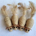 Sisal Mouse Cat Toy (1/4pcs)