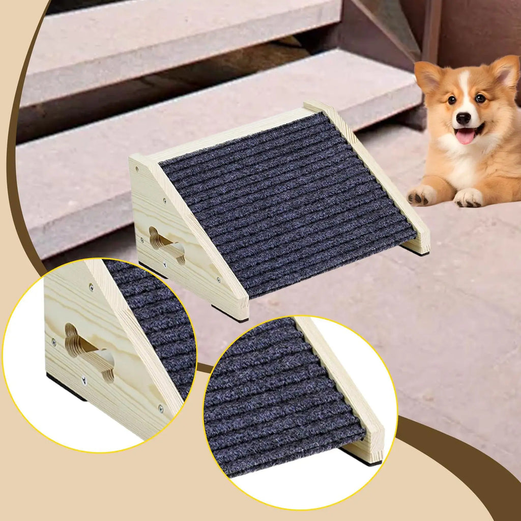 Pet Stair Pet Ramp Portable Professional Easy Assembly Non Slip Ornament Puppy Essential for Older Cats Cars Sofa High Bed