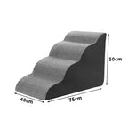 Curved Dog Stairs Ramp for High Beds , Dog Steps for Small Dogs and Cats, Pet Stairs for High Bed Climbing, Non-Slip Balanced