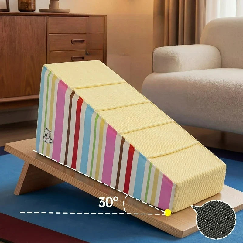 Pet Stairs Small and Medium Dogs Climb Dogs Go to Bed Steps Non-slip Removable Washable Slope Elderly Dog Ladder