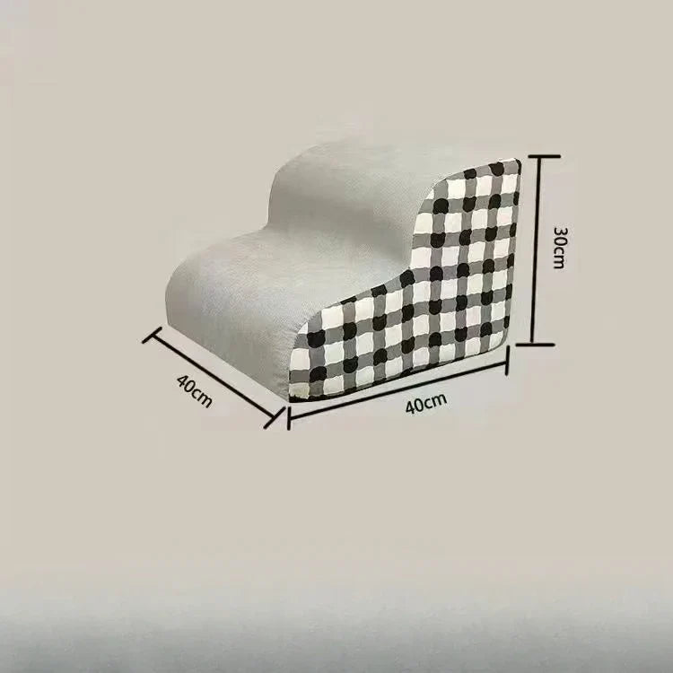 1pc Pet Stairs for Sofa & Bed, 2/3 Step Foam Ramp for Small Senior Dogs, Portable Non-Slip Steps To Relieve Joints