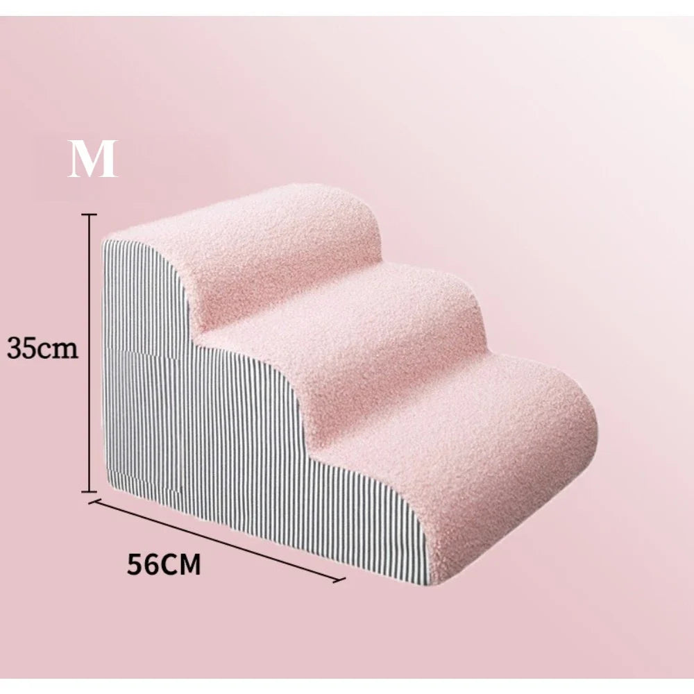 Pet Stairs Ramp Non-Slip Dog Steps for Small Dogs Cats Soft Plush Surface Removable Washable Dog Beds