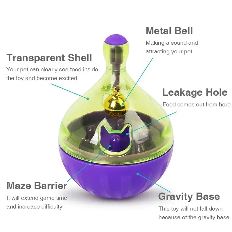New Pet Feeding Toy Tumbler Feeder Cat Fun Bowl Shaking Leakage Food Ball for Puppy Kitten Exercise Training Pet Supplies