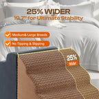 Extra Wide 4 Steps Dog Stairs for Bed & Couch 18' H, More Stable Non-Slip Dog Ramps with Gentle Slopes, Stylish Indoor Pet Steps
