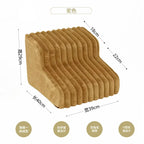 Plush Dogs Ladder with 35° Slope Ramp Non-Slip High Resilience Sponge Steps Pets Stairs Bedside Ramp Dog Supplies Accessories
