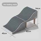 Adjustable Pet Steps for Dogs Foldable Ramp Ladder Bed Couch Climbing Aid Safe Sturdy