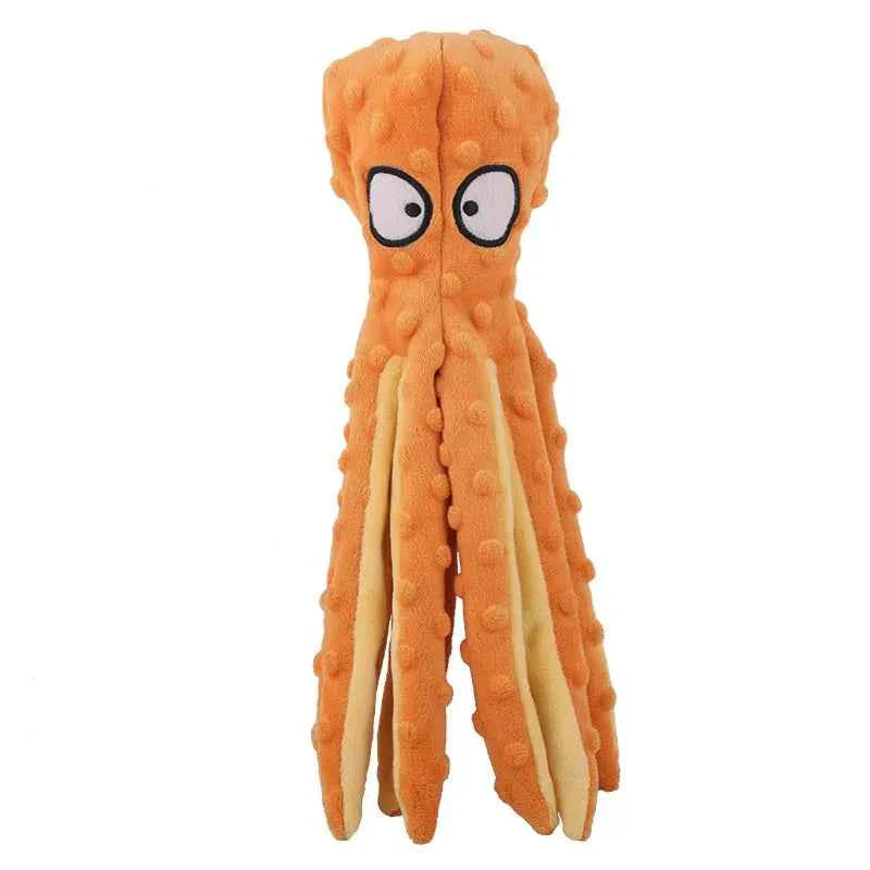 No-Stuffing Crinkle Octopus Dog Toy for Playful Pups