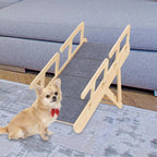 Wooden Dog Stairs Foldable Pet Ramp Portable Steps Sturdy Ladder for Animals Climbing High Beds Couches and Cars