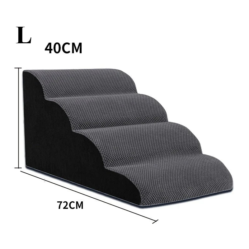 Pet Stairs Ramp Non-Slip Dog Steps for Small Dogs Cats Soft Plush Surface Removable Washable Dog Beds