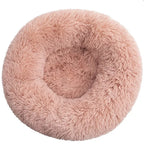 Round Plush Pet Bed for Large & Medium Dogs – Super Soft Cat Bed, Cozy Winter Warm Sleeping House