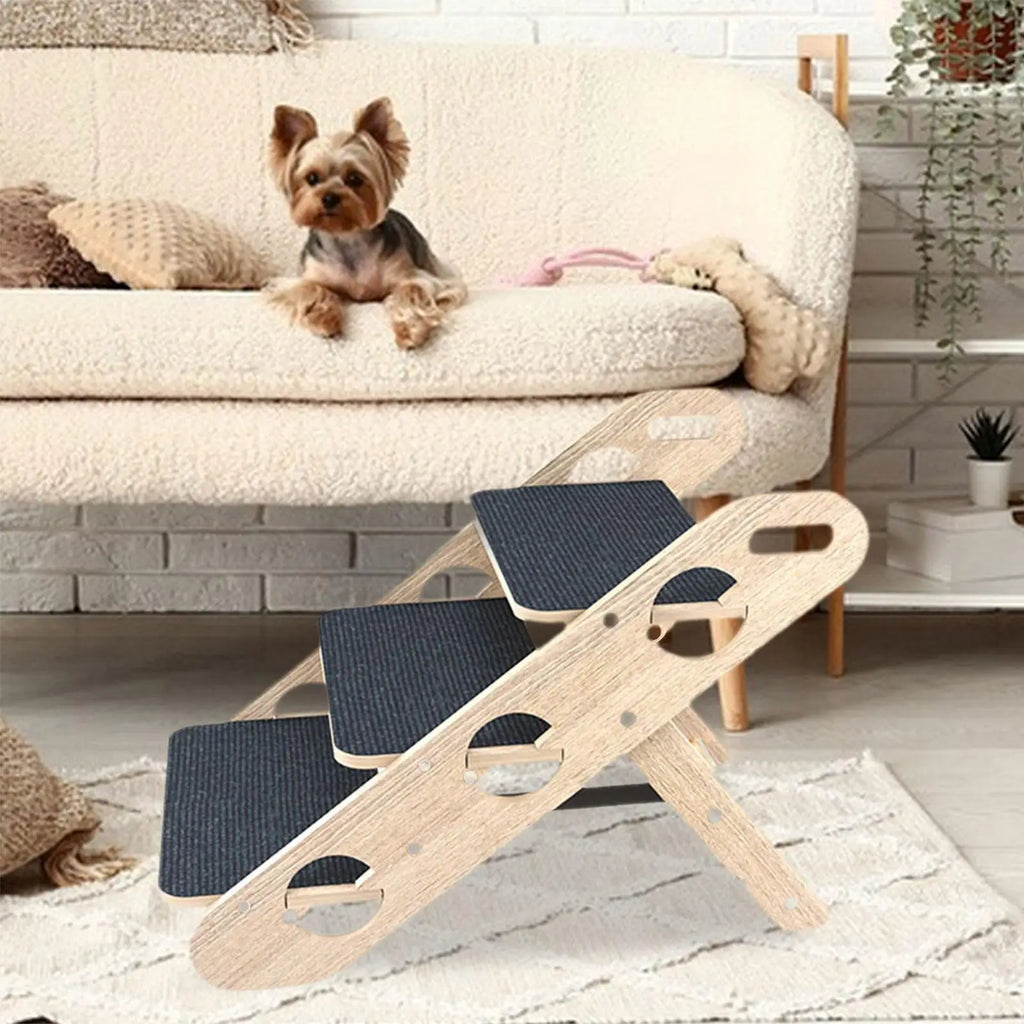 Pet Steps Dog Stairs Extra Wide Pet Steps for Indoor Use Older Dogs Cats