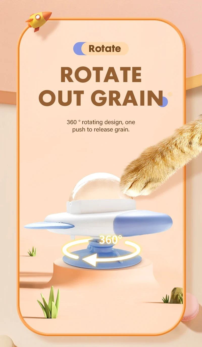 Cat interactive Toys Rotatable Cat Dog Leak Food Toy Pet Puzzle Relief Boredom Toys Food Feeder Dispenser for Kitten Puppy Toys