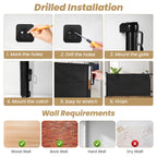 Retractable Baby Gate,HDJ 120inch Extra Wide Baby Safety Gate for Stairs,Doorways,Dog Gate Pet Gate for Indoor and Outdoor,Black