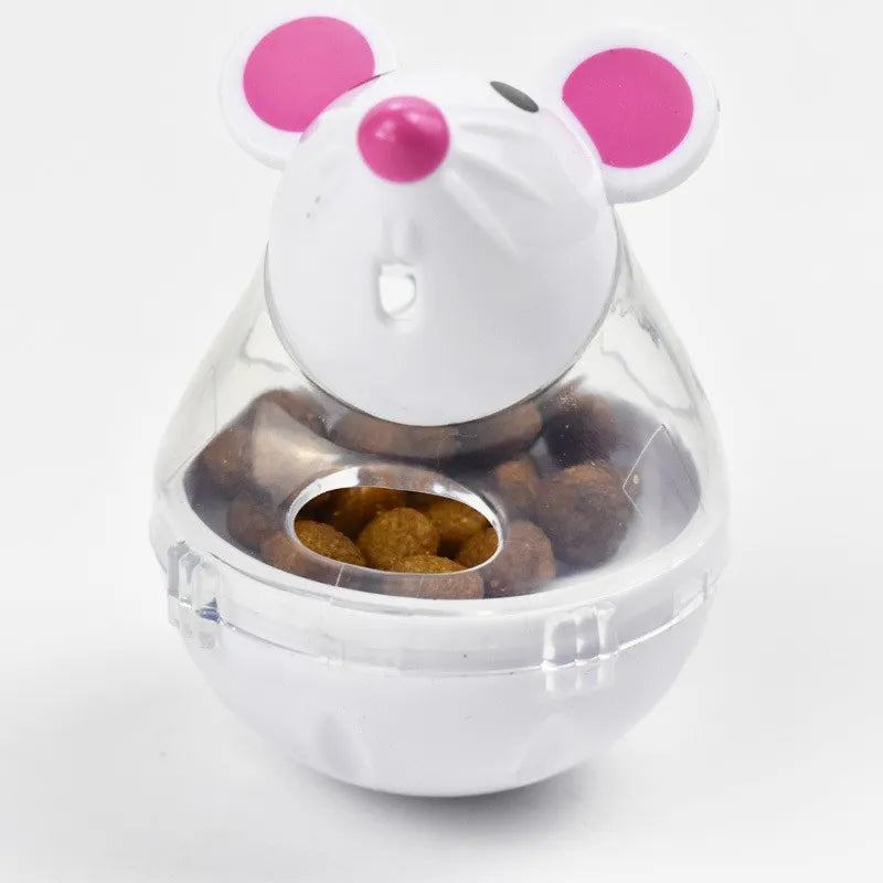 5cm Cat Slow Feeder Toy Mouse Tumbler Treat Dispenser for Cats Small Dogs Interactive Pet Puzzle Toy Pet Tumbler Leaks Food Ball