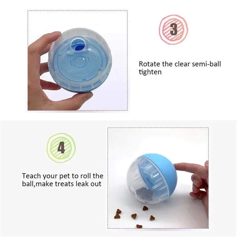 Treat Dispenser IQ Training InteractivePet Anti Choke Slow Feeder  Dog Cat Leakage Food Toys Balls Adjustable  Educational Toy